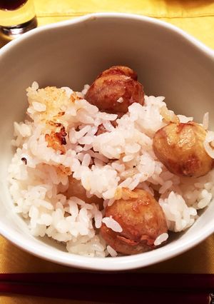 土鍋で栗ごはん-レシピのメイン写真