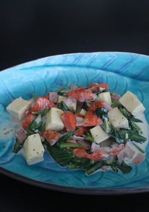 鮭と高野豆腐の簡単ヘルシークリ-ム煮-レシピのメイン写真
