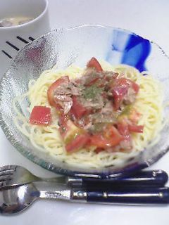 ツナとトマトの冷静パスタ。-レシピのメイン写真