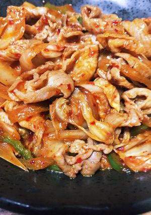 豚肉とキムチの炒め物-レシピのメイン写真