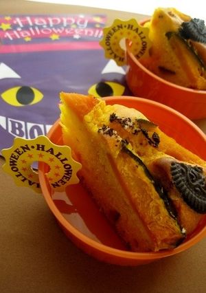 ハロウィンに南瓜とオレオの焼きケーキ-レシピのメイン写真