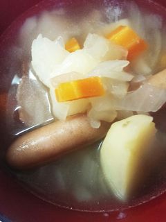 ウインナーとコンソメの野菜スープ-レシピのメイン写真