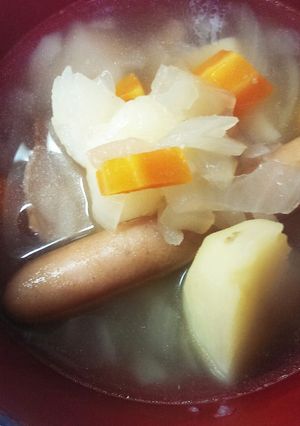 ウインナーとコンソメの野菜スープ-レシピのメイン写真