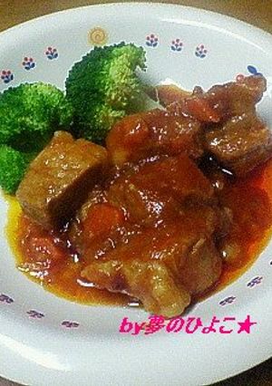 手間なし簡単！豚ももケチャップ煮-レシピのメイン写真