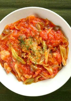 鶏肉とキャベツのトマトソース煮-レシピのメイン写真