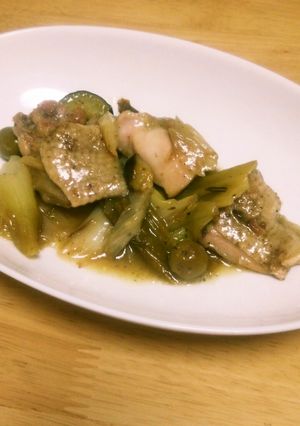 鶏肉と緑野菜のワイン煮-レシピのメイン写真