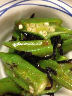 オクラの塩昆布和え〜韓国風〜-レシピのメイン写真