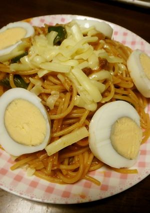 簡単☆卵とチーズのミートパスタ☆-レシピのメイン写真