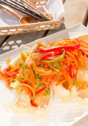 第3話 きすと彩り野菜の甘酢あんかけ -レシピのメイン写真