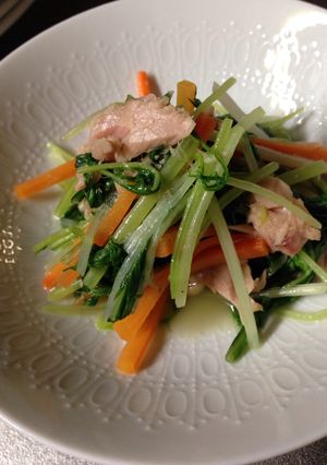 ツナ和え水菜と人参-レシピのメイン写真