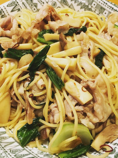 エリンギと青梗菜の和風パスタ-レシピのメイン写真