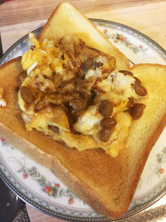 納豆トースト-レシピのメイン写真