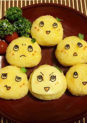 ふなっしーツムツム☆おにぎり♪-レシピのメイン写真