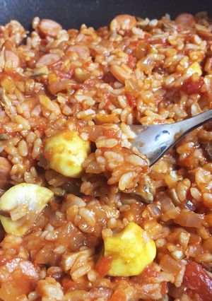 栗ご飯 リメイク☆トマトリゾット-レシピのメイン写真