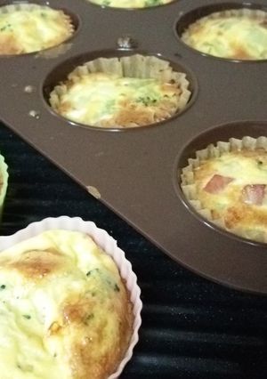 オーブンでミニオムレツ風!お弁当に♡-レシピのメイン写真