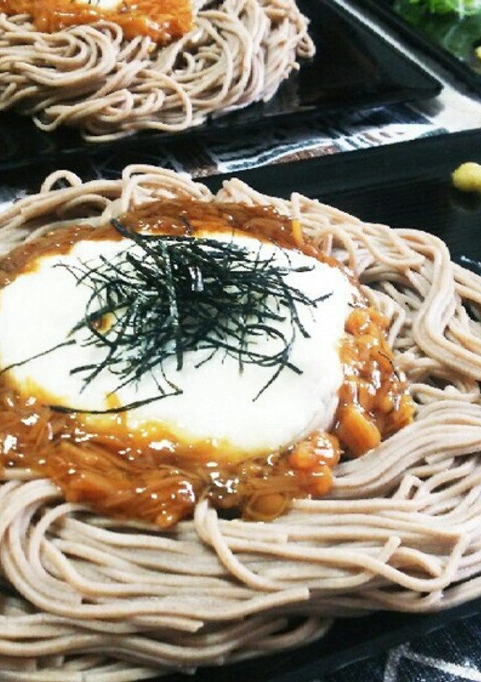 【簡単】なめたけとろろそば-レシピのメイン写真