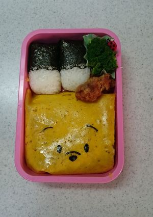 オムソバプーさん弁当-レシピのメイン写真