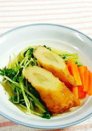 ごぼう天と豆苗・人参のさっと煮♪-レシピのメイン写真