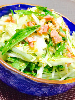お鍋の具材から〜白菜と水菜の和風ナムル♪-レシピのメイン写真