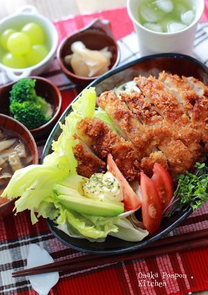 ジューシー甘辛鶏カツ＆サラダ丼-レシピのメイン写真