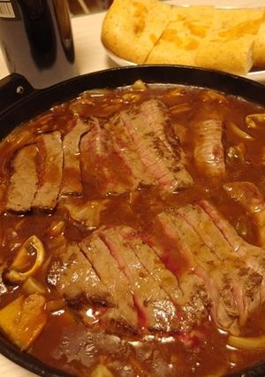 時短&豪快!ビーフステーキシチュー-レシピのメイン写真