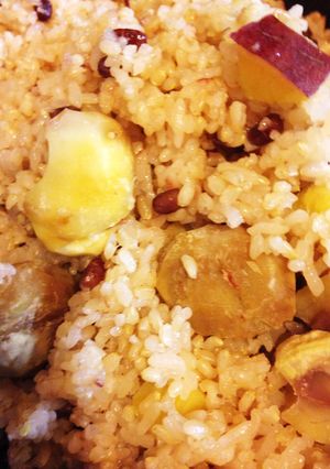 栗と秋の玄米炊き込みご飯 寒露10/9頃-レシピのメイン写真