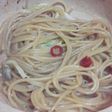 鍋のしめ スパゲッティ