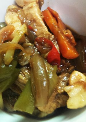 豚肉とカラフル野菜の甘味噌炒め-レシピのメイン写真