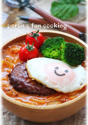 煮込まず簡単＊ロコモコシチューパスタ-レシピのメイン写真