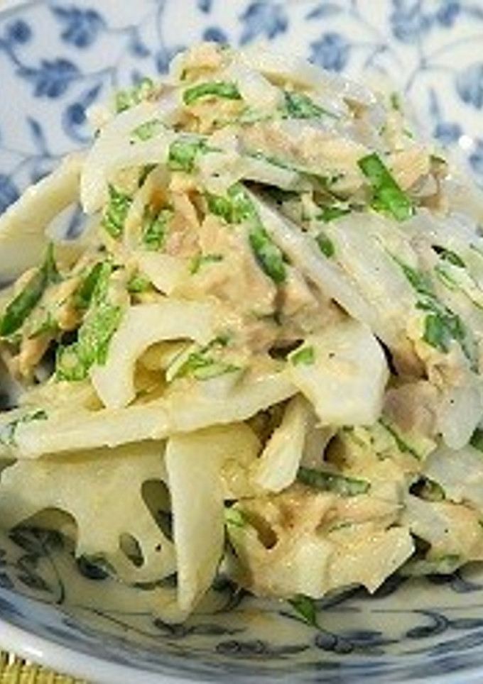 れん根と大葉のツナマヨ和え-レシピのメイン写真