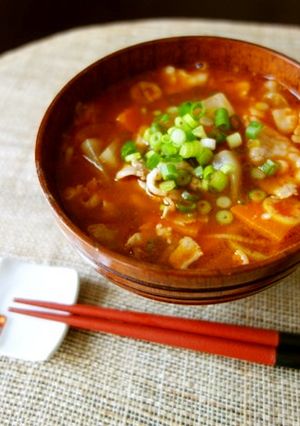 ピリ辛キムチ豚汁-レシピのメイン写真