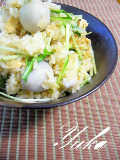 さといもと油揚げと水菜の炊き込みごはん-レシピのメイン写真