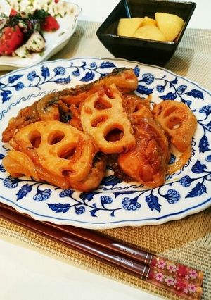 鯖と蓮根のコク味噌ケチャップ炒め！-レシピのメイン写真