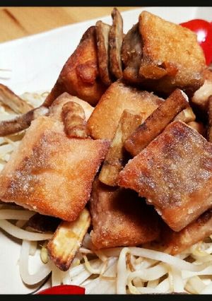 外カリッ中ふわっ☆鮭と牛蒡の米粉揚げ☆-レシピのメイン写真