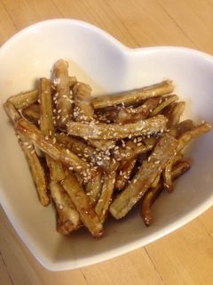 ゴボウの甘辛揚げ-レシピのメイン写真