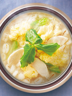 押し麦鶏しお雑炊(550mL)-レシピのメイン写真
