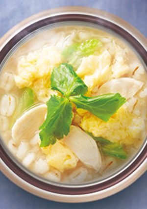押し麦鶏しお雑炊（550mL）-レシピのメイン写真