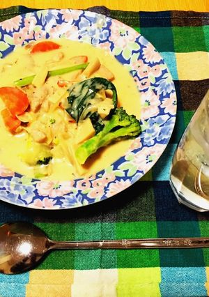 ヘルシー☆具沢山☆豆乳シチュー味噌仕立て-レシピのメイン写真