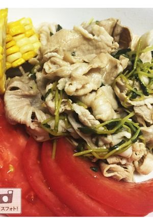 豚肉と豆苗のぽん酢で作る冷しゃぶ@中華風-レシピのメイン写真