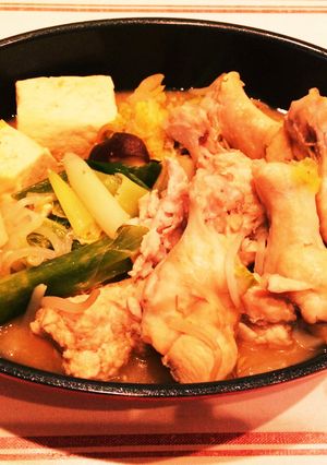 野菜たっぷり鶏鍋byうさこふう-レシピのメイン写真