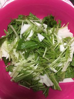 山芋と水菜の梅昆布茶和え-レシピのメイン写真