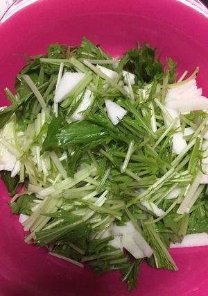 山芋と水菜の梅昆布茶和え-レシピのメイン写真
