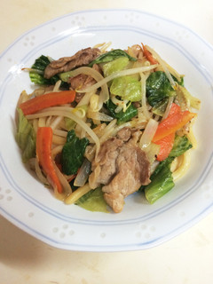 昼食にパパッと焼うどん♪-レシピのメイン写真