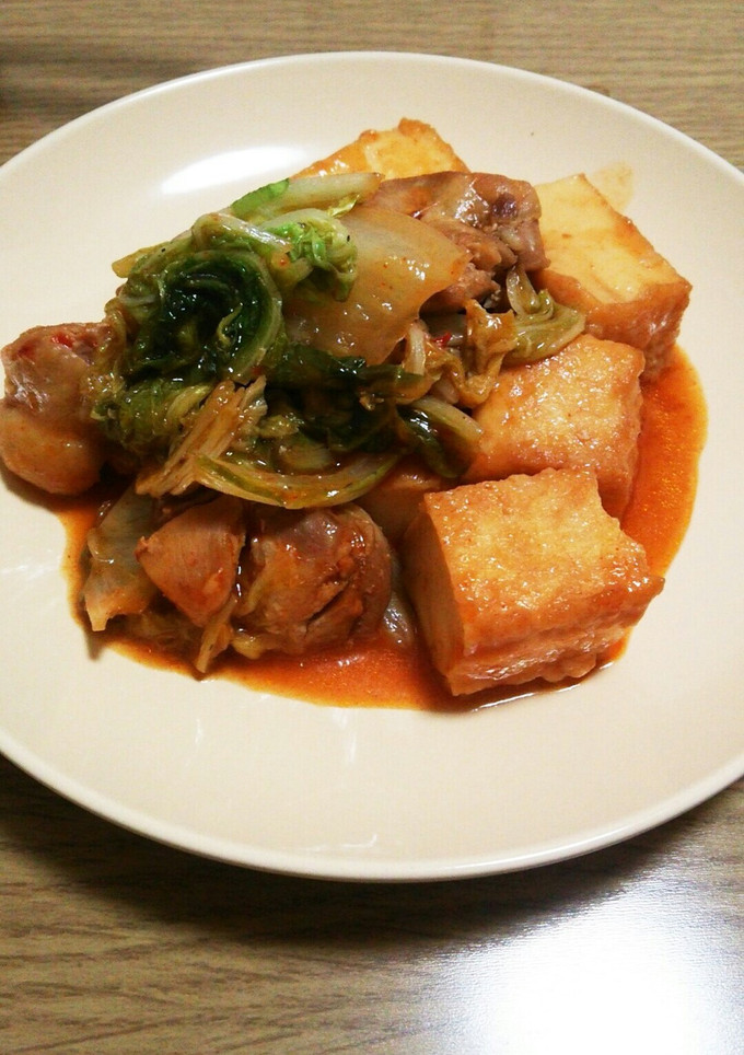 簡単♪鶏肉と厚揚げのピリ辛炒め煮-レシピのメイン写真