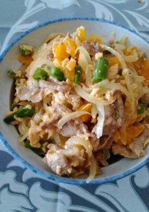 親子丼風、みかん入り♪-レシピのメイン写真