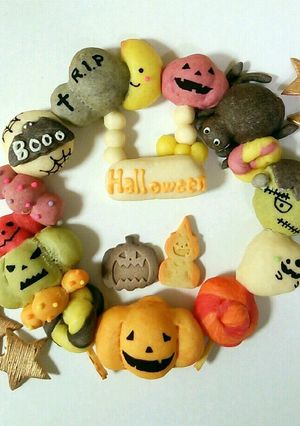 ハロウィンリースのちぎりパン☆-レシピのメイン写真