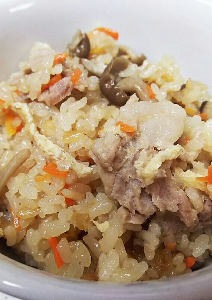 簡単炊き込みご飯～五目豚ご飯-レシピのメイン写真
