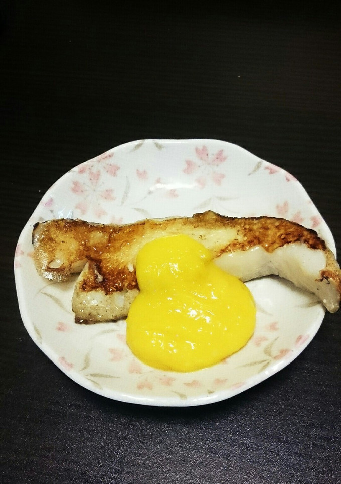 【完了期】鱈のムニエルかぼちゃソース添え-レシピのメイン写真