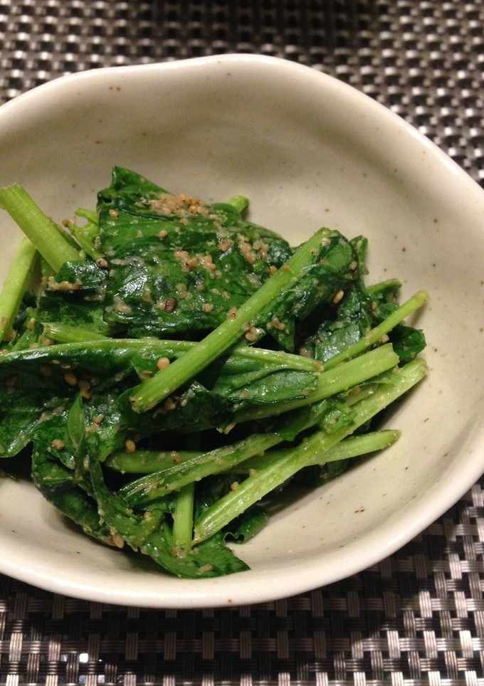 超〜簡単！RAWほうれん草の胡麻和え-レシピのメイン写真