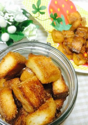 簡単食パンでサクサク一口キャラメルラスク-レシピのメイン写真